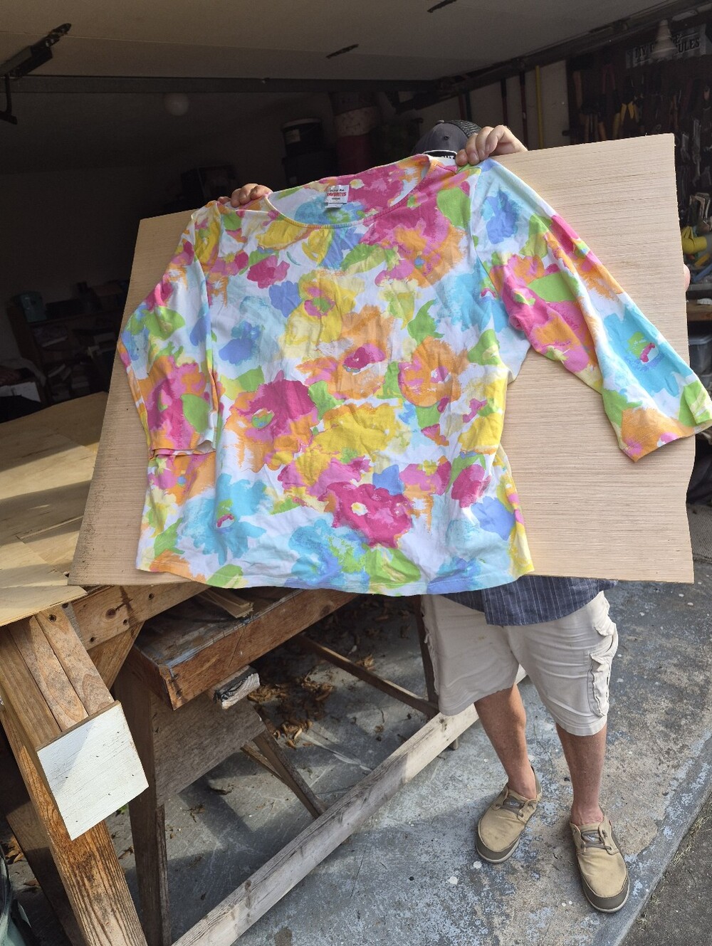 Ruby Rd Multicolor Watercolor Floral Shirt